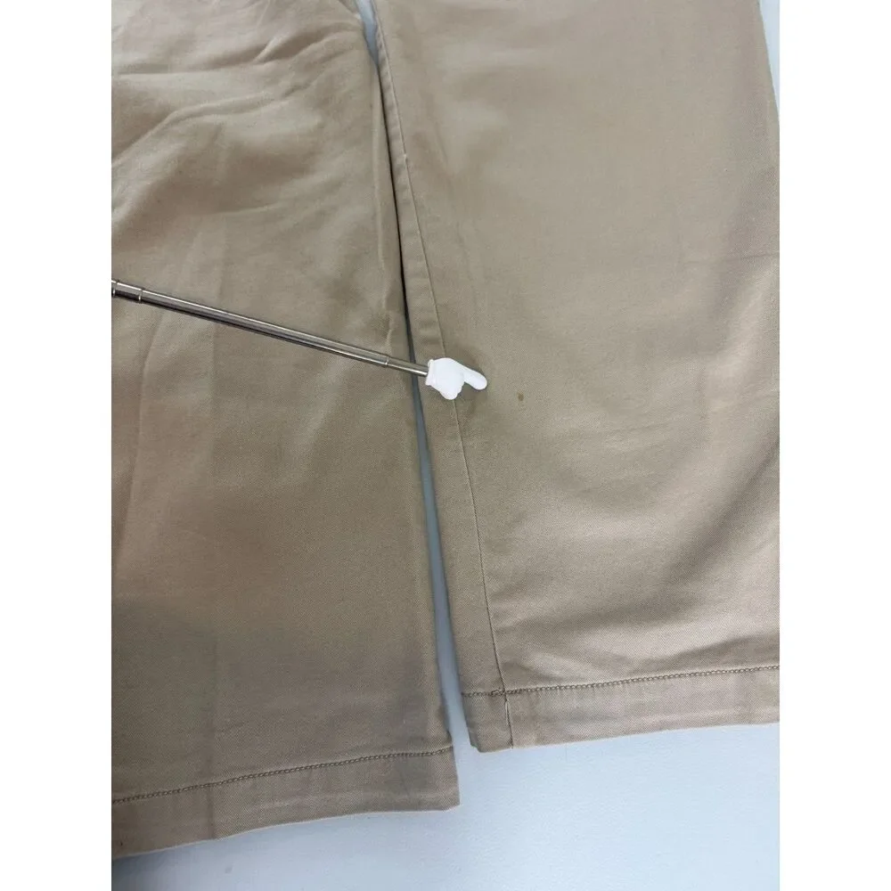 J.Crew Flex Flannel Lined Khaki Chino Pants Men's 36x32 Straight Fit Stretch Tan